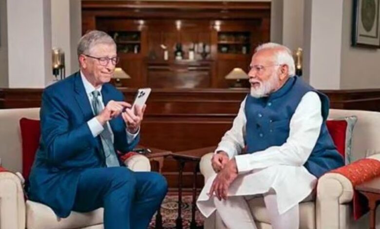 हमारे यहां बच्चा पैदा होता है तो आई भी बोलता है, AI भी बोलता है’, बिल गेट्स से बोले PM मोदी