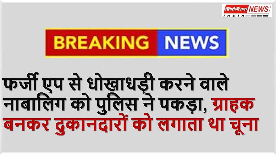 पुलिस ने नाबालिक को फर्जी ऐप से धोखाधड़ी करने के मामले में पकड़ा