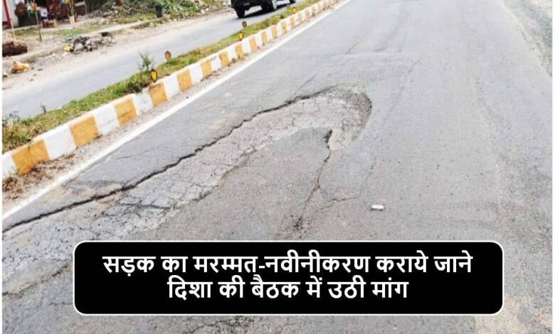 सड़क का मरम्मत-नवीनीकरण कराये जाने दिशा की बैठक में उठी मांग