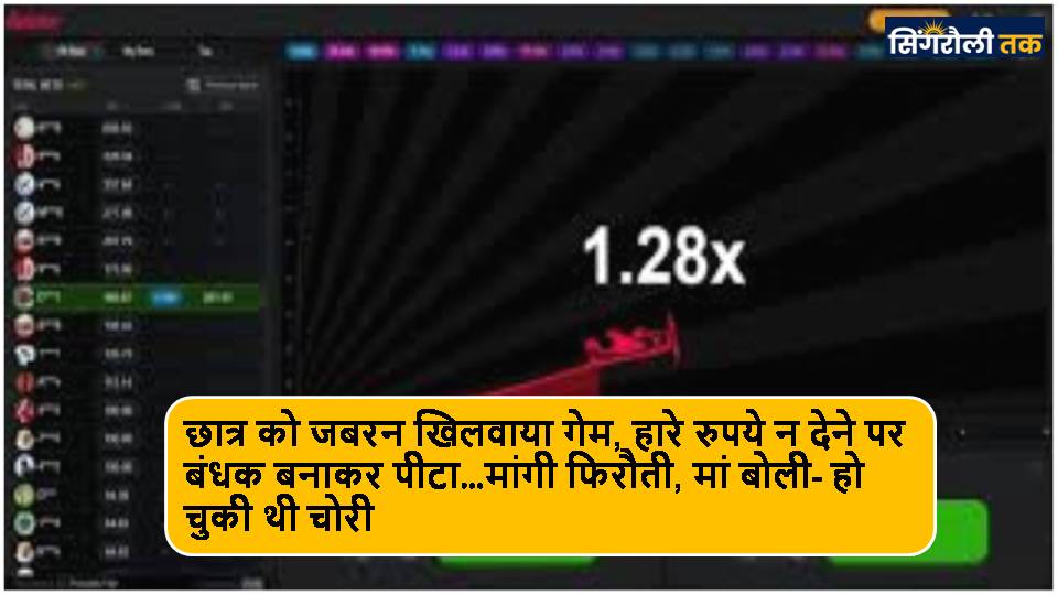 छात्र को जबरन खिलवाया गेम हारने पर नहीं दिए पैसे तो बंधक बनाकर पीटा