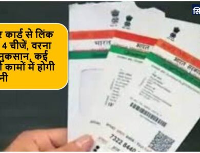 आधार कार्ड से लिंक करें ये 4 चीजें, नहीं तो होगा नुकसान, कई जरूरी कामों में आएगी परेशानी