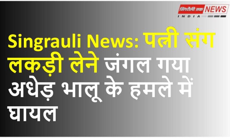 Singrauli News: पत्नी संग लकड़ी लेने जंगल गया अधेड़ भालू के हमले में घायल