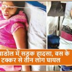 Singrauli News: धुम्माडोल में सड़क हादसा, बस के टक्कर से तीन लोग घायल