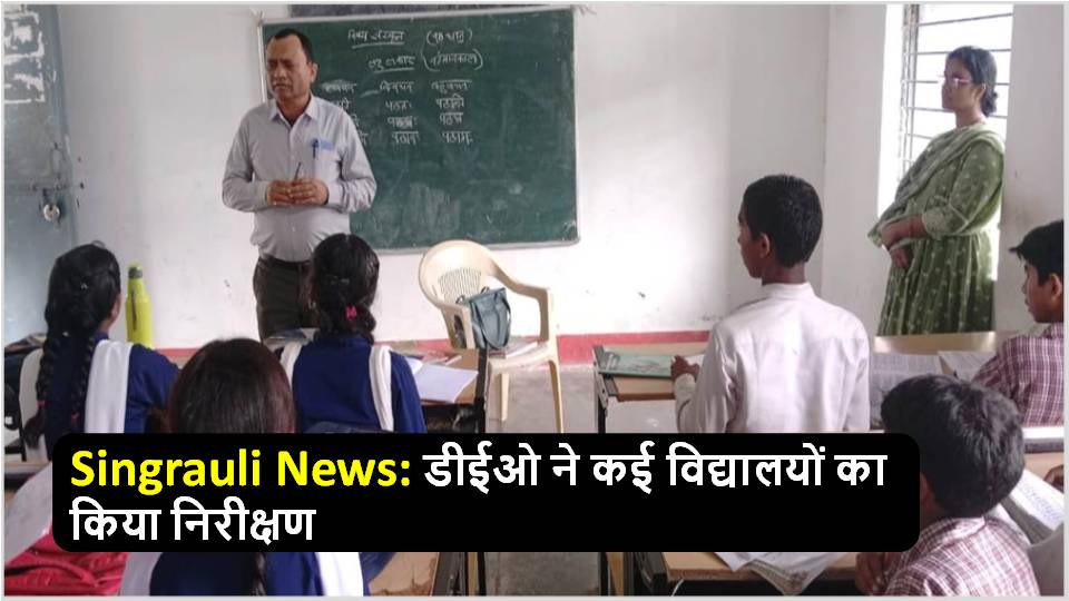 Singrauli News: DEO inspected several schools