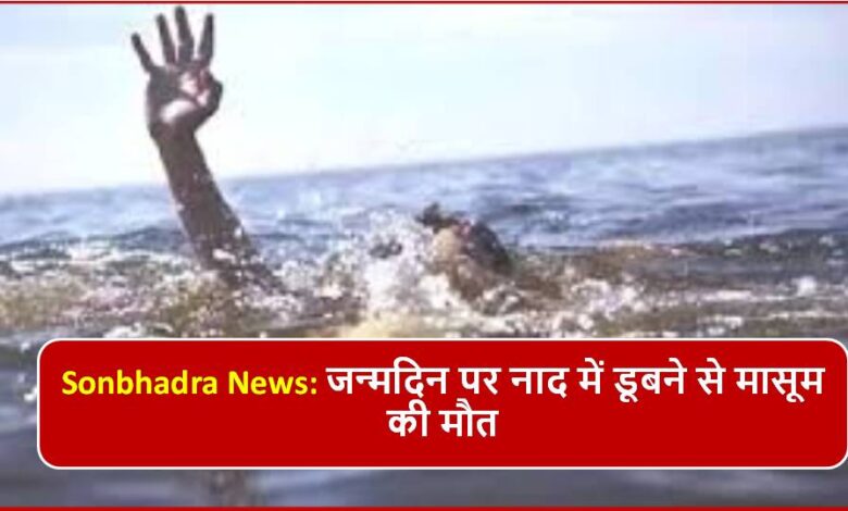 Sonbhadra News: जन्मदिन पर नाद में डूबने से मासूम की मौत