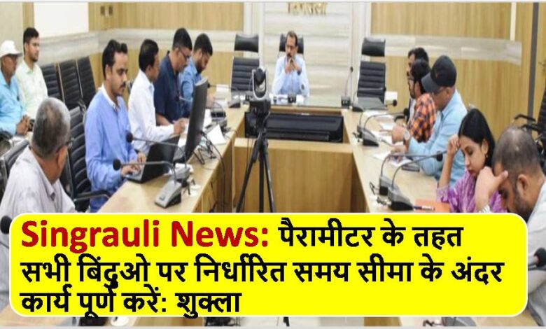 Singrauli News: पैरामीटर के तहत सभी बिंदुओ पर निर्धारित समय सीमा के अंदर कार्य पूर्ण करें: शुक्ला