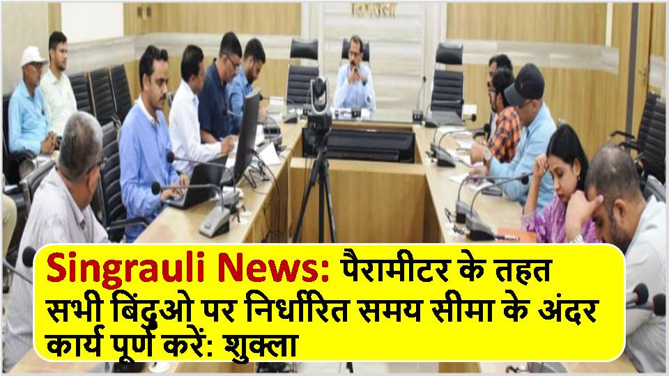 Singrauli News: पैरामीटर के तहत सभी बिंदुओ पर निर्धारित समय सीमा के अंदर कार्य पूर्ण करें: शुक्ला