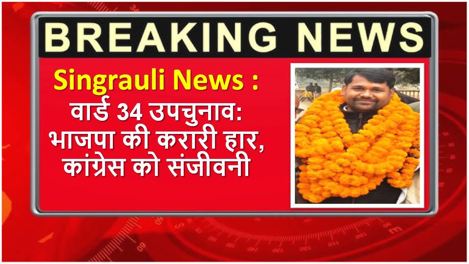 Singrauli News: Ward 34 by-election: BJP's crushing defeat, Congress gets a lifeline